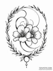 Tattoo design a zodiac glyph intertwined with... - эскиз тату (№1751089773_0, 28.06.2025 05:49) — Tatufoto.com