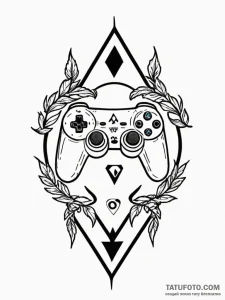 группа 14: minimalist & symbolic gamer tattoo... - эскиз тату (№1751091560_0, 28.06.2025 06:19) — Tatufoto.com