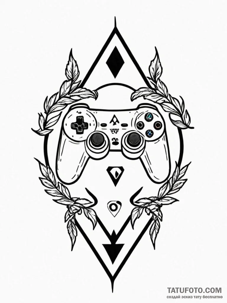 группа 14: minimalist & symbolic gamer tattoo... - эскиз тату (№1751091560_0, 28.06.2025 06:19) — Tatufoto.com