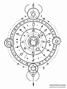 Tattoo sketch the zodiac glyph and its ruling... - эскиз тату (№1751092461_0, 28.06.2025 06:34) — Tatufoto.com