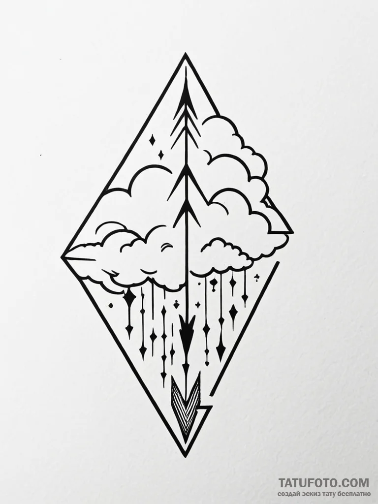Tattoo sketch a stylized 'level up' arrow pie... - эскиз тату (№1751095749_0, 28.06.2025 07:29) — Tatufoto.com