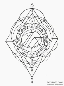 Tattoo design a geometric pattern of the zodi... - эскиз тату (№1751097272_0, 28.06.2025 07:54) — Tatufoto.com