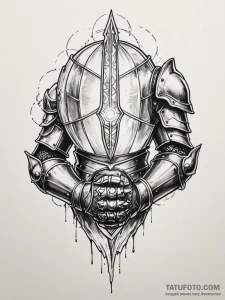 Tattoo design a knight's armored gauntlet hol... - эскиз тату (№1751097853_0, 28.06.2025 08:04) — Tatufoto.com