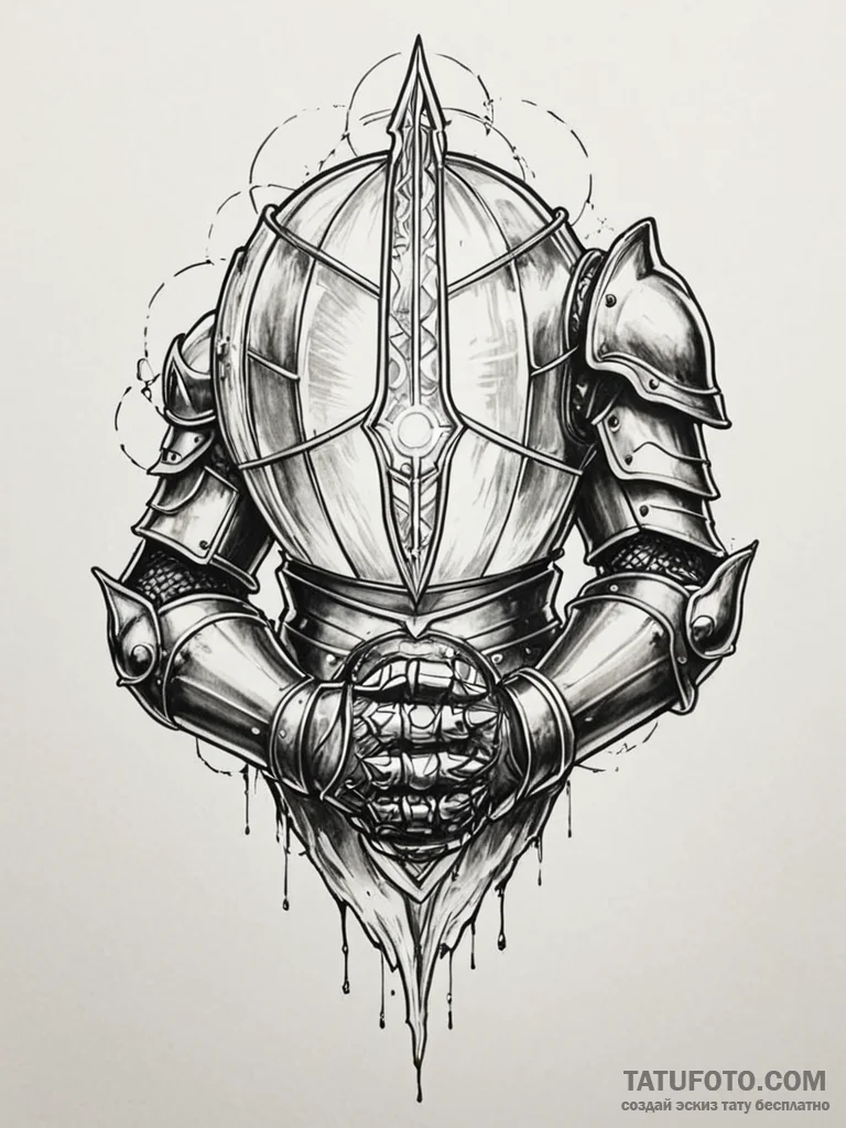 Tattoo design a knight's armored gauntlet hol... - эскиз тату (№1751097853_0, 28.06.2025 08:04) — Tatufoto.com