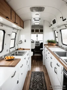 The interior of a classic airstream trailer,... - эскиз тату (№1751098037_0, 28.06.2025 08:07) — Tatufoto.com