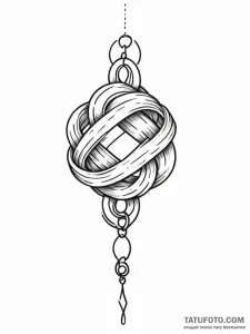 Tattoo design a single, elegant knot that rep... - эскиз тату (№1751098567_0, 28.06.2025 08:16) — Tatufoto.com