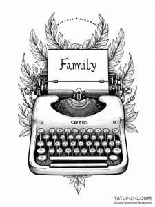 Tattoo sketch a family motto or creed in a cl... - эскиз тату (№1751100022_0, 28.06.2025 08:40) — Tatufoto.com
