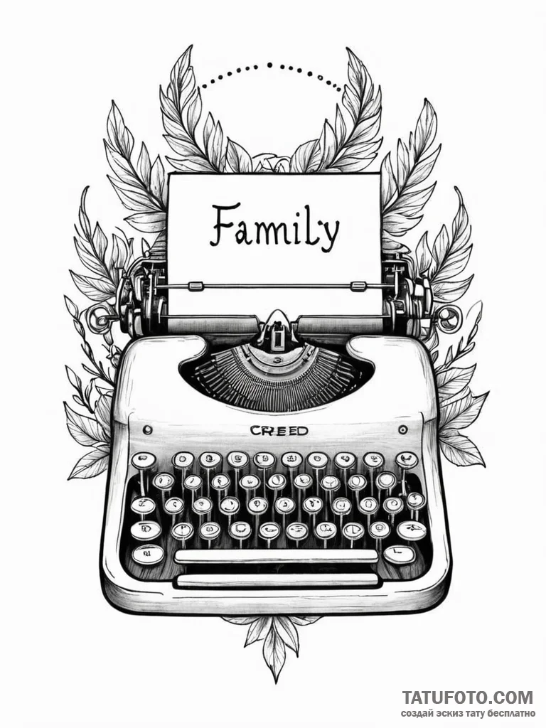 Tattoo sketch a family motto or creed in a cl... - эскиз тату (№1751100022_0, 28.06.2025 08:40) — Tatufoto.com