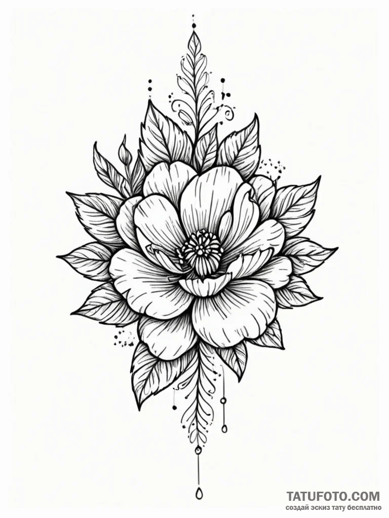 Tattoo design a delicate rendering of a perso... - эскиз тату (№1751100245_0, 28.06.2025 08:44) — Tatufoto.com