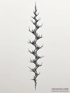 Tattoo sketch a strong backbone or spine, sym... - эскиз тату (№1751101399_0, 28.06.2025 09:03) — Tatufoto.com