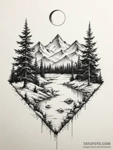 Tattoo sketch coordinates of a significant pl... - эскиз тату (№1751102957_0, 28.06.2025 09:29) — Tatufoto.com