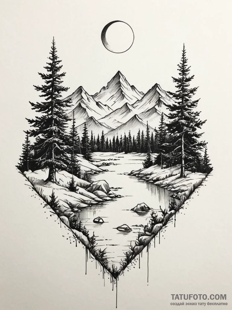 Tattoo sketch coordinates of a significant pl... - эскиз тату (№1751102957_0, 28.06.2025 09:29) — Tatufoto.com