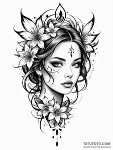 Tattoo sketch a pop of bold color on an other... - эскиз тату (№1751104150_0, 28.06.2025 09:49) — Tatufoto.com
