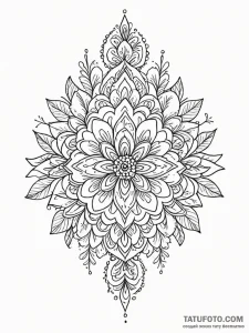 Tattoo design a delicate, intricate embroider... - эскиз тату (№1751104520_0, 28.06.2025 09:55) — Tatufoto.com