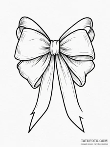 Tattoo sketch a simple, elegant bow or ribbon... - эскиз тату (№1751105733_0, 28.06.2025 10:15) — Tatufoto.com