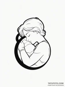 Tattoo design 'afk' with a sleeping character... - эскиз тату (№1751105814_0, 28.06.2025 10:16) — Tatufoto.com