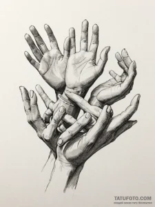 группа 19: руки и жесты (hands & gestures) - эскиз тату (№1751107457_0, 28.06.2025 10:44) — Tatufoto.com