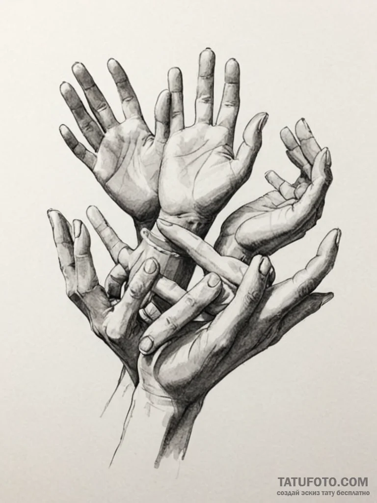 группа 19: руки и жесты (hands & gestures) - эскиз тату (№1751107457_0, 28.06.2025 10:44) — Tatufoto.com