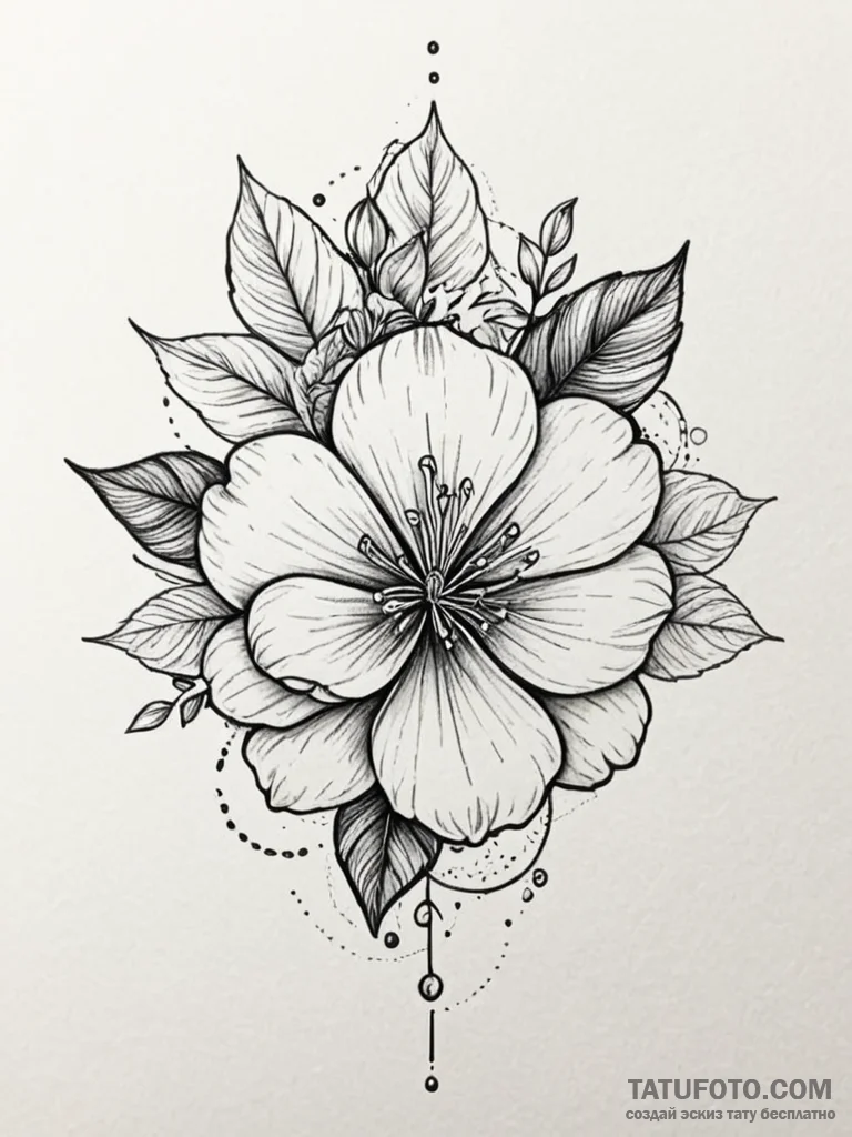 Tattoo sketch a soft, monochromatic palette w... - эскиз тату (№1751108324_0, 28.06.2025 10:58) — Tatufoto.com