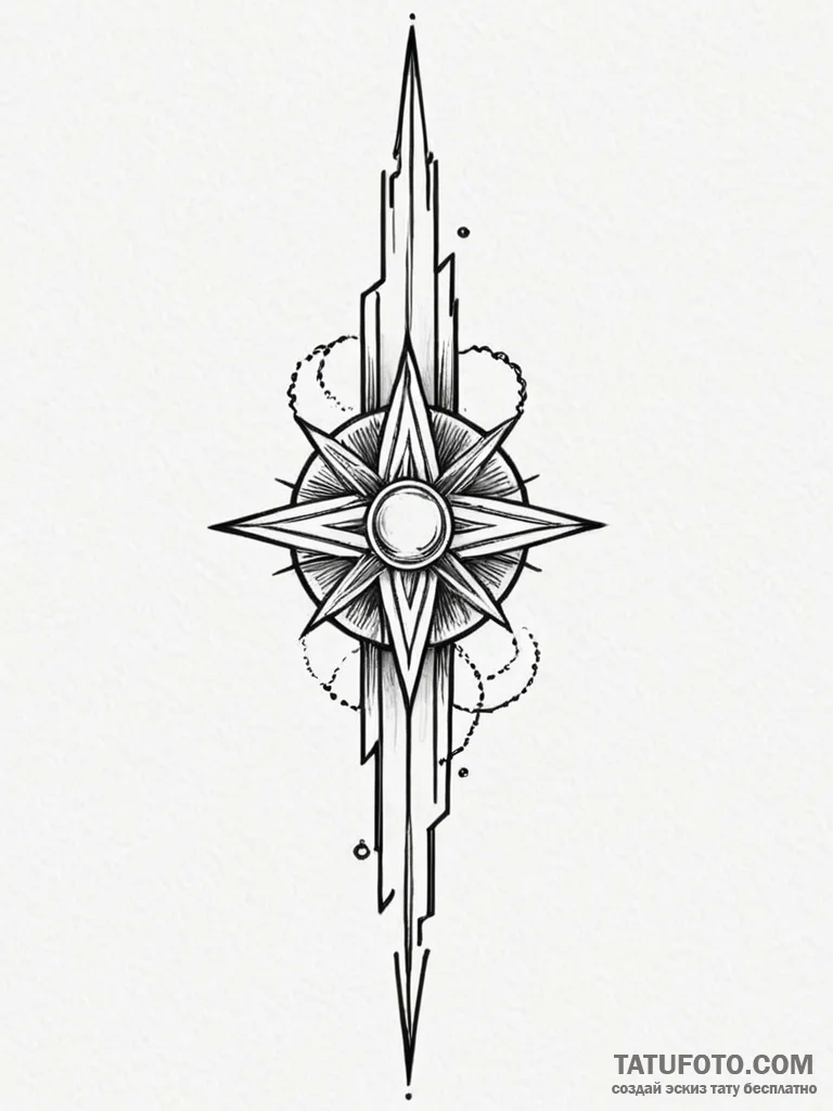 Tattoo design a single, powerful support beam... - эскиз тату (№1751108714_0, 28.06.2025 11:05) — Tatufoto.com