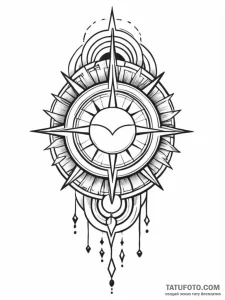 Tattoo design a stylized "respawn" symbol wit... - эскиз тату (№1751108943_0, 28.06.2025 11:09) — Tatufoto.com