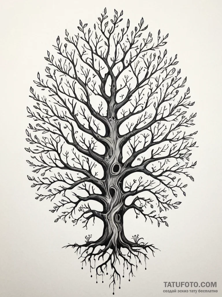 Tattoo design a sprawling skill tree diagram... - эскиз тату (№1751109022_0, 28.06.2025 11:10) — Tatufoto.com