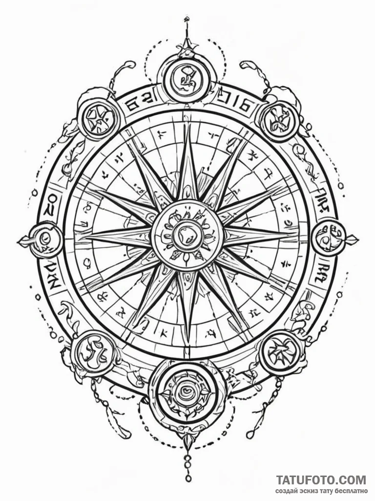 Tattoo design a zodiac symbol with a hidden '... - эскиз тату (№1751109351_0, 28.06.2025 11:15) — Tatufoto.com