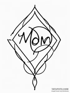 Tattoo sketch a simple "mom" or "dad" with a... - эскиз тату (№1751110782_0, 28.06.2025 11:39) — Tatufoto.com
