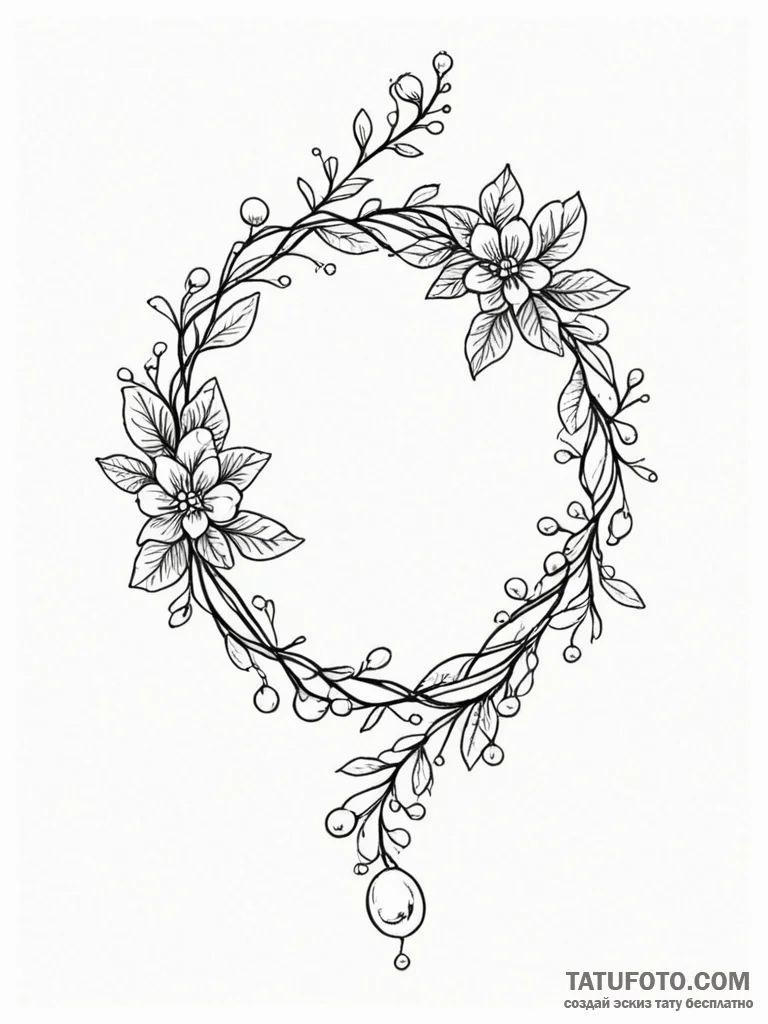 Tattoo design a delicate string of pearls int... - эскиз тату (№1751111226_0, 28.06.2025 11:47) — Tatufoto.com