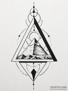 Tattoo design a geometric «pyramid» symbolizi… — эскиз тату (№1751112632_0, 28.06.2025 12:10) — Tatufoto.com