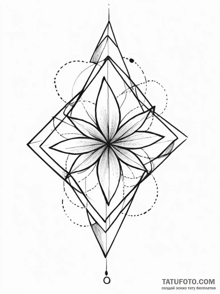 Tattoo sketch a minimalist design of overlapp... - эскиз тату (№1751113426_0, 28.06.2025 12:23) — Tatufoto.com