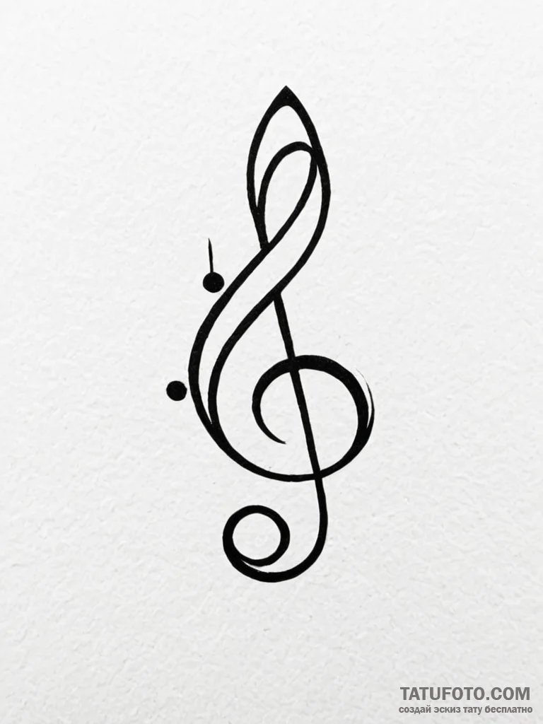 Tattoo design a tiny musical note or a rest s... - эскиз тату (№1751113498_0, 28.06.2025 12:24) — Tatufoto.com