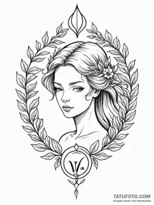 Tattoo design a virgo symbol emerging from fe… — эскиз тату (№1751113742_0, 28.06.2025 12:29) — Tatufoto.com