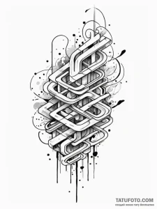 Tattoo sketch an abstract representation of g... - эскиз тату (№1751116305_0, 28.06.2025 13:11) — Tatufoto.com