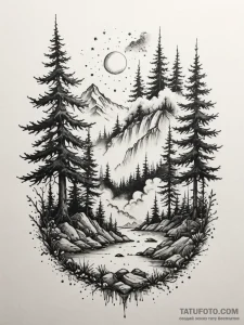Tattoo sketch an ethereal mist rising from a... - эскиз тату (№1751117240_0, 28.06.2025 13:27) — Tatufoto.com