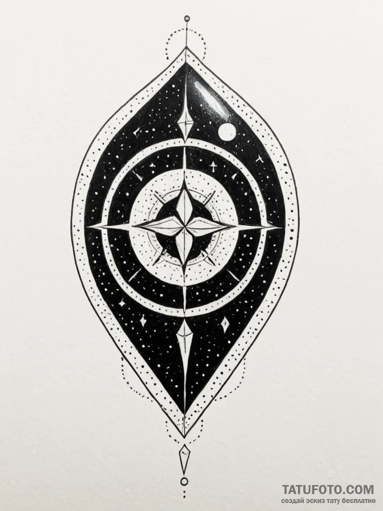 Tattoo design a zodiac symbol carved into wha... - эскиз тату (№1751120681_0, 28.06.2025 14:24) — Tatufoto.com