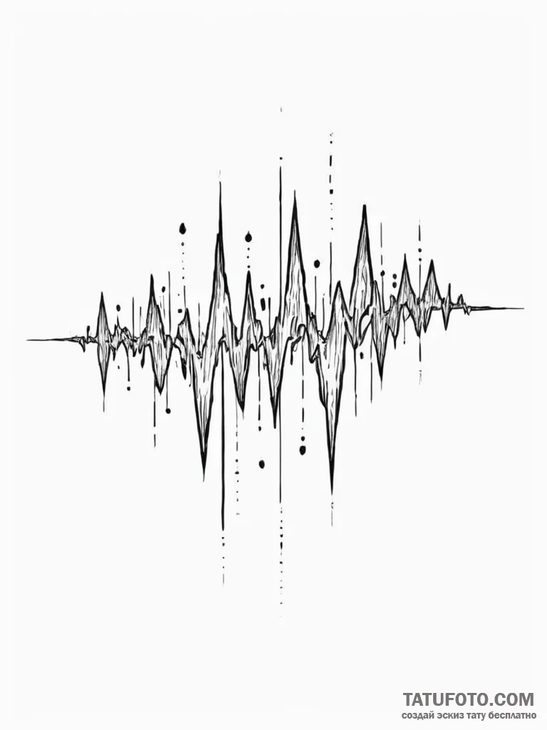 Tattoo sketch a subtle soundwave of a loved o... - эскиз тату (№1751120864_0, 28.06.2025 14:27) — Tatufoto.com