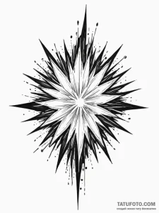 Tattoo sketch a dynamic burst of light from a... - эскиз тату (№1751124640_0, 28.06.2025 15:30) — Tatufoto.com