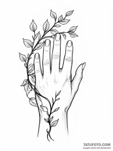 Tattoo design a delicate vine wrapping around... - эскиз тату (№1751127098_0, 28.06.2025 16:11) — Tatufoto.com