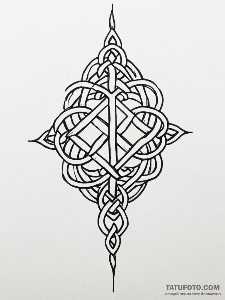 Tattoo design a strong, protective knotwork p... - эскиз тату (№1751127422_0, 28.06.2025 16:17) — Tatufoto.com
