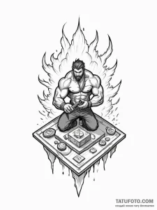 Tattoo design a character inventory screen wi... - эскиз тату (№1751128495_0, 28.06.2025 16:34) — Tatufoto.com