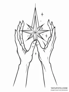 Tattoo sketch two hands reaching for the same... - эскиз тату (№1751128572_0, 28.06.2025 16:36) — Tatufoto.com