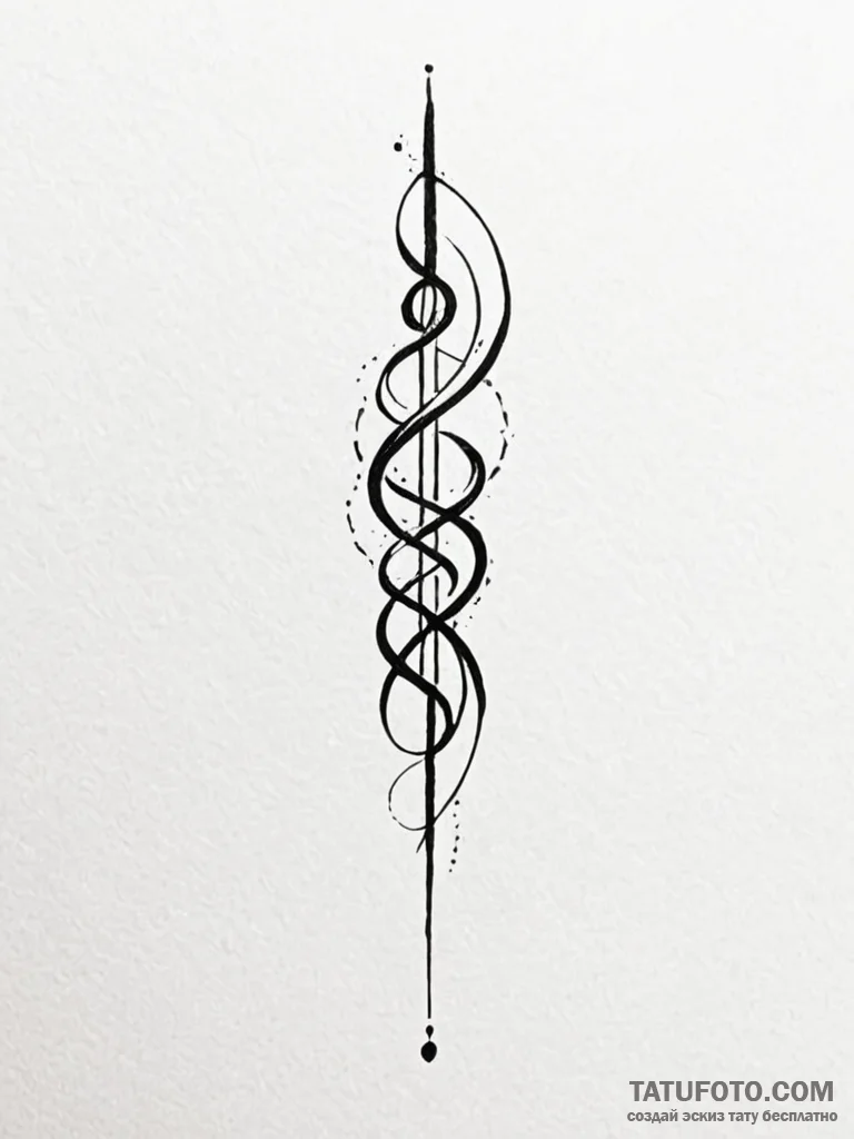 Tattoo design a small, abstract symbol on the... - эскиз тату (№1751129143_0, 28.06.2025 16:45) — Tatufoto.com