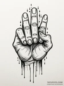 Tattoo design a clenched fist made of stylize... - эскиз тату (№1751129468_0, 28.06.2025 16:51) — Tatufoto.com