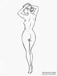 Tattoo sketch a delicate but strong female si… — эскиз тату (№1751131059_0, 28.06.2025 17:17) — Tatufoto.com