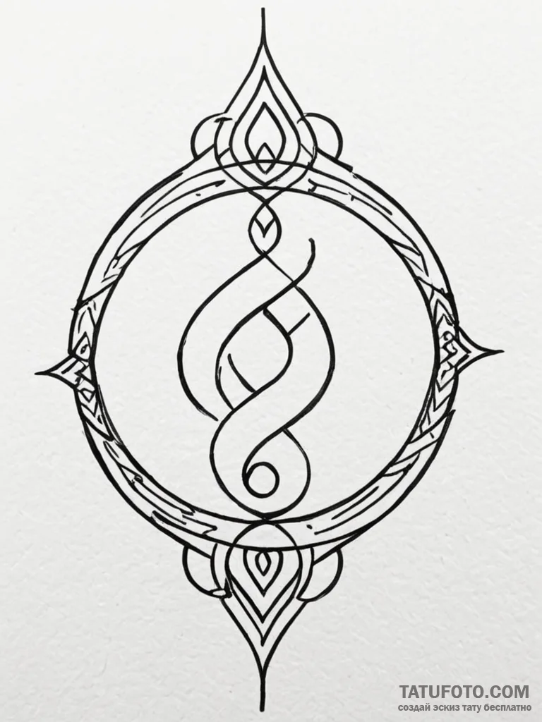Tattoo design a symbol of personal resilience... - эскиз тату (№1751131775_0, 28.06.2025 17:29) — Tatufoto.com