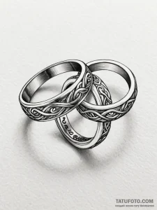 Tattoo design a pair of matching rings, one o… — эскиз тату (№1751132021_0, 28.06.2025 17:33) — Tatufoto.com