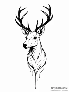 Tattoo sketch a fine line animal silhouette o… — эскиз тату (№1751132678_0, 28.06.2025 17:44) — Tatufoto.com