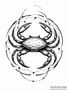 Tattoo design a cancer crab made of abstract,… — эскиз тату (№1751132844_0, 28.06.2025 17:47) — Tatufoto.com
