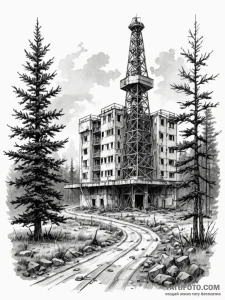 The eerie, abandoned chernobyl exclusion zone... - эскиз тату (№1751133954_0, 28.06.2025 18:05) — Tatufoto.com